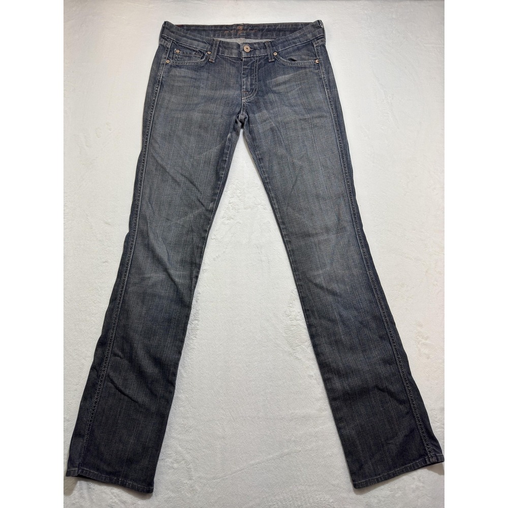 7 For All Mankind‎ Jeans Womens 27 Blue Medium Wash Bootcut Stretch Denim USA